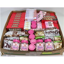 LARGE FLAT OF ASSORTED BAKING CHOCOLATES &