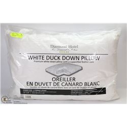 NEW DIAMOND HOTEL WHITE DUCK DOWN PILLOW