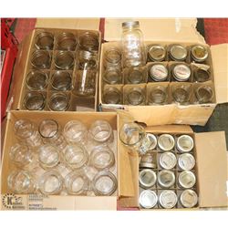LOT OF 4 BOXES OF MASON CANNING JARS.