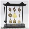 Image 1 : DARK WOOD WIND CHIME WITH GOOD LUCK SYMBOLS
