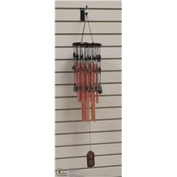 REDWOOD ADORNED WITH TEMPLE BELLS WIND CHIMES