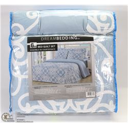 NEW 6PC BED QUILT SET KING SIZE