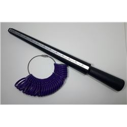 18)  MANDREL STYLE RING SIZER & COMPLETE