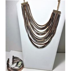15)  MULTI STRAND SILVER, GOLD & COPPER