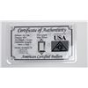 Image 1 : 6)  5 GRAINS OF PURE SILVER & COA