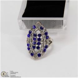 WOMAN INLAID MULTICOLOR STONE CRYSTAL RING