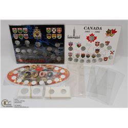 LOT OF ASSORTED EMPTY COIN SET DISPLAYS,
