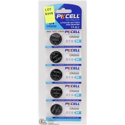 5 PACK OF CR2032 LITHIUM BATTERIES