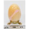 Image 1 : EGG SHAPED STONE ON STAND