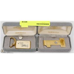 ESTATE GOLFERS KEYCHIAN AND GOLF THEMED TIE BAR