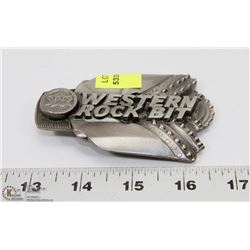 WESTERN ROCK BIT BELT BUCKLE WITH FOUNDERS