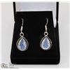 Image 1 : #17-MILKY OPAL SPARKLING GEMSTONE EARRINGS