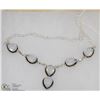 Image 1 : #15-MILKY OPAL SPARKLING GEMSTONE NECKLACE
