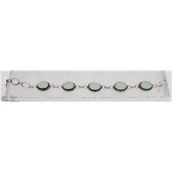 #21-GREEN CHALCEDONY GEMSTONE BRACELET