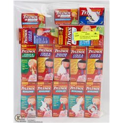 EXTRA LARGE BAG OF CHILDRENS TYLENOL ASSORTED &