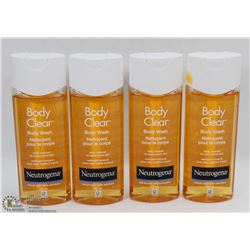 LOT OF 4 NEUTROGENA BODY CLEAR BODY WASH