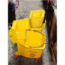 GROUP OF 2 MOP BUCKETS WITH RINGERS