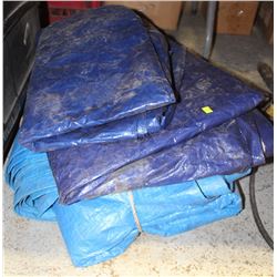 GROUP OF 3 TARPS SIZE UNKNOWN