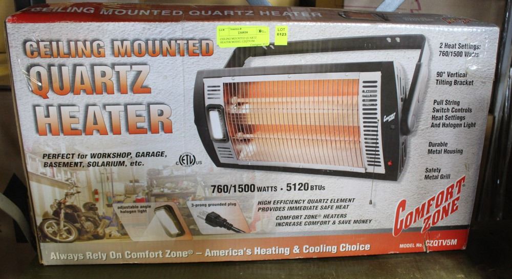 CEILING MOUNTED QUARTZ HEATER MODEL CZQTV5M