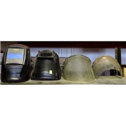 GROUP OF 4 PROTECTIVE GRINDING SHIELDS, & WELDING