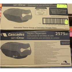 2 NEW CASCADES SERVONE NAPKIN DISPENSERS