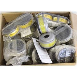 BOX OF ASSORTED RESPIRATOR FILTERS