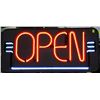 Image 1 : FALLON NEON OPEN SIGN TESTED AND WORKING 120V