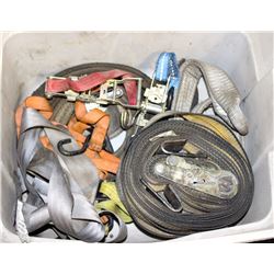 TOTE WITH 1" RATCHET STRAPS, LANYARDS AND MORE