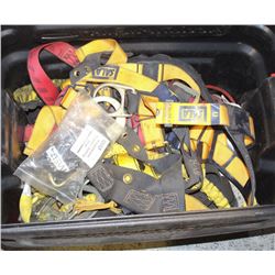 TOTE WITH SAFETY HARNESSES AND OTHER SAFETY GEAR