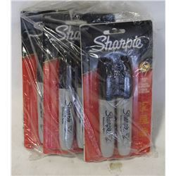 LOT OF 6 DOUBLE PACKS OF CHIZZLE TIP SHARPIES