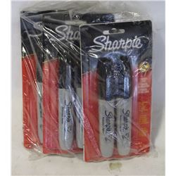 LOT OF 6 DOUBLE PACKS OF CHIZZLE TIP SHARPIES