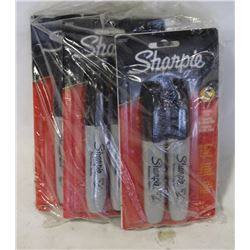 LOT OF 6 DOUBLE PACKS OF CHIZZLE TIP SHARPIES