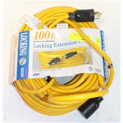 100FT OUTDOOR LOCKING EXTENSION CORD 12 GAUGE