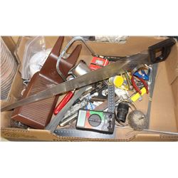 ASSORTED FLAT OF TOOLS.