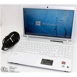 WHITE SONY VAIO LAPTOP LAPTOP W/ WIN 10 PRO