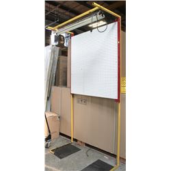 8FT FRAME WITH PEGBOARD AND LIGHT