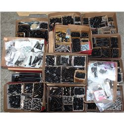 PALLET OF VARIOUS FASTNERS, NUTS, X BOLTS AND MORE