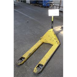 YELLOW PALLET JACK 5500LBS CAPACITY,