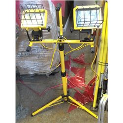 DUAL HALOGEN WORKLIGHT WITH TELESCOPIC TRIPOD
