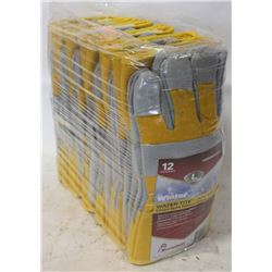 1 DOZEN NEW WATER TIGHT SPLIT LEATHER WORK GLOVES