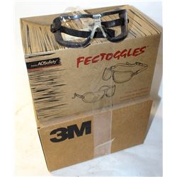 2 CASE OF SAFETY GOGGLES W/  FOAM AND ELASTIC