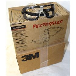 2 CASE OF SAFETY GOGGLES W/  FOAM AND ELASTIC