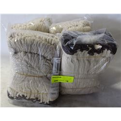 4 BUNDLES OF SIZE LARGE COTTON KNIT WORK GLOVES