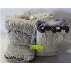 4 BUNDLES OF SIZE LARGE COTTON KNIT WORK GLOVES