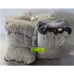 4 BUNDLES OF SIZE LARGE COTTON KNIT WORK GLOVES