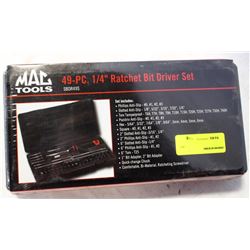 MAC TOOLS NEW 49 PC. 1/4 RATCHET BIT DRIVER SET