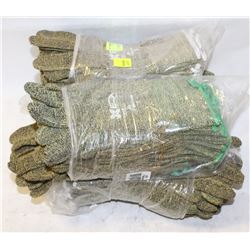 4 BUNDLES OF SIZE 9 KEVLAR KNIT WORK GLOVE