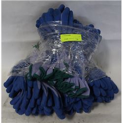 3 DOZEN RUBBER DIPPED WORK GLOVE S:M