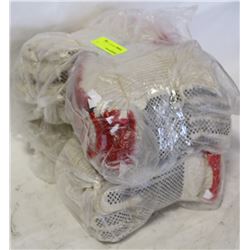 4 BUNDLES OF COTTON KNIT PVC BEADED WORK GLOVE
