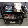 Image 1 : 3 TIER METAL WORK SHOP CART & CONTENTS
